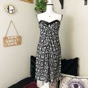 Nicole Miller Signature silk burnout mini dress 2